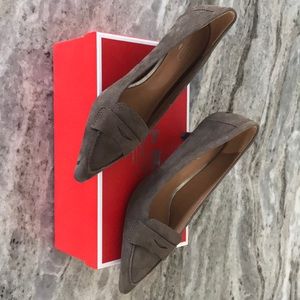 Coach Winnie Suede Feathered Grey